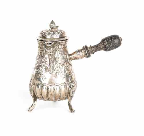 Appraisal: French silver hot cream pot charge mark Paris - with