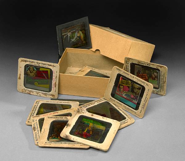 Appraisal: A group of 'magic lantern' glass slides from films s-