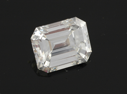 Appraisal: A loose diamond The emerald cut diamond weighing cts colour