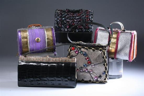 Appraisal: GROUP OF TWELVE EMBELLISHED LADIES HANDBAGS Including three black crocodile