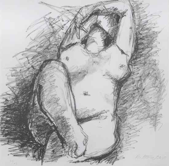 Appraisal: Anthony Caro b Nude lithograph signed in pencil numbered on