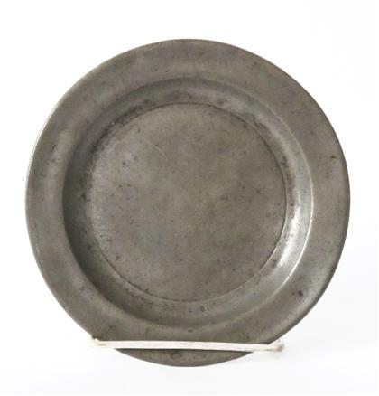 Appraisal: Pewter bread plate possibly philadelphia circa