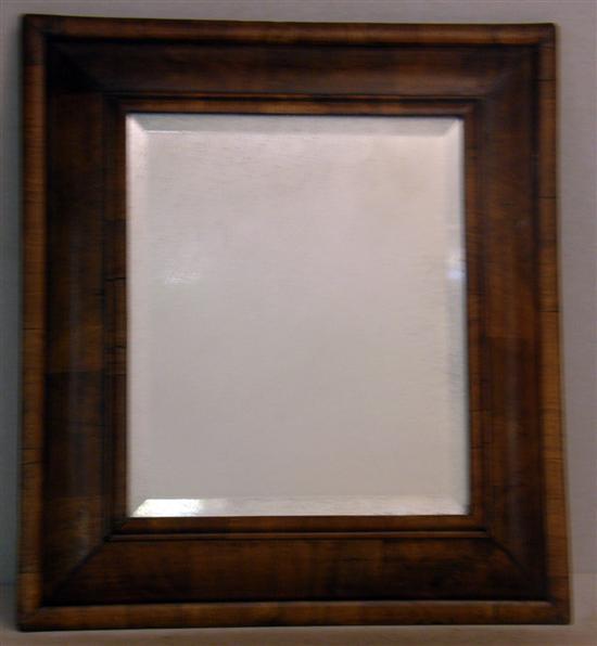 Appraisal: th century walnut cushion framed wall mirror h w in