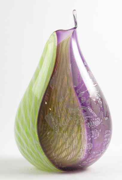 Appraisal: Timothy Burke Art Glass Vaseof Vitroyoyo studios Shawsville VA purple