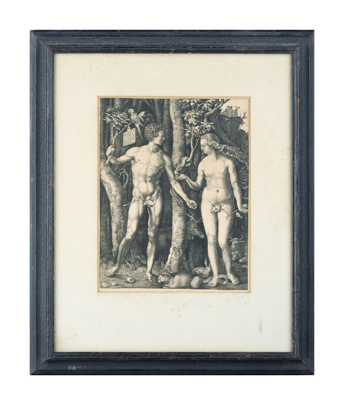 Appraisal: ALBRECHT DURER GERMAN - ADAM AND EVE Etching on laid