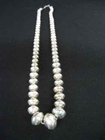 Appraisal: Indian Conch Silver Necklace graduated '' long