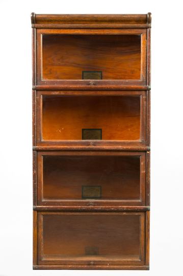 Appraisal: American Oak Four-Stack Barrister's Bookcase early th century each section