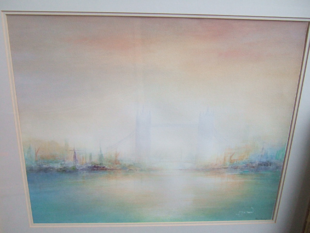 Appraisal: Paul Kenny contemporary Tower Bridge watercolour signed cm x cm