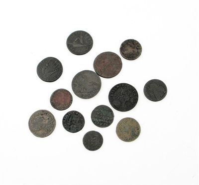 Appraisal: Charles II Regal Halfpennies of Ireland English Halfpennies of William