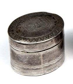 Appraisal: A GEORGE III SILVER NUTMEG GRATER Birmingham - possibly made