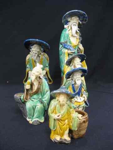 Appraisal: Collection of Chinese Mudmen Figurines various poses '' to ''