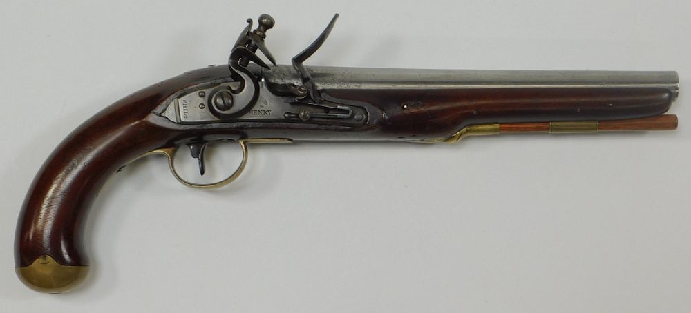 Appraisal: Joseph Henry Flintlock Militia Pistol United States C - bore