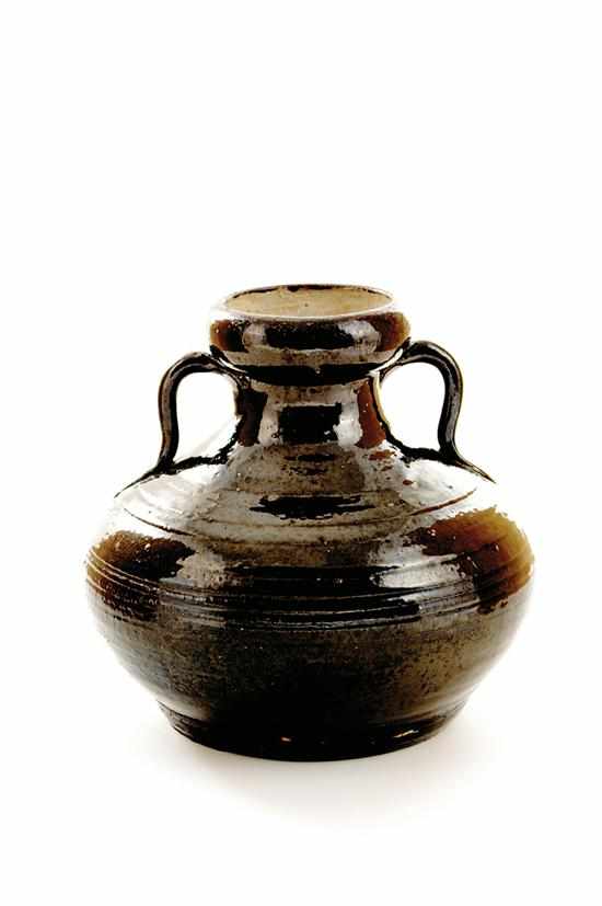 Appraisal: Southern stoneware vase Jugtown Seagrove North Carolina circa chrome black