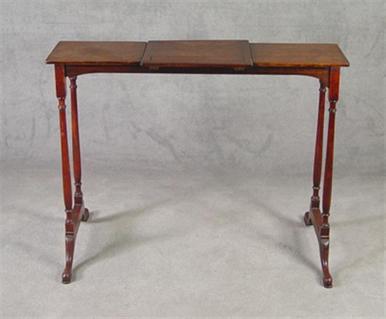 Appraisal: Mahogany Architects or Reading Table Circa Turned legs with trestle