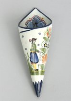 Appraisal: Quimper Wall Pocket French Henriot earthenware wall pocket features a