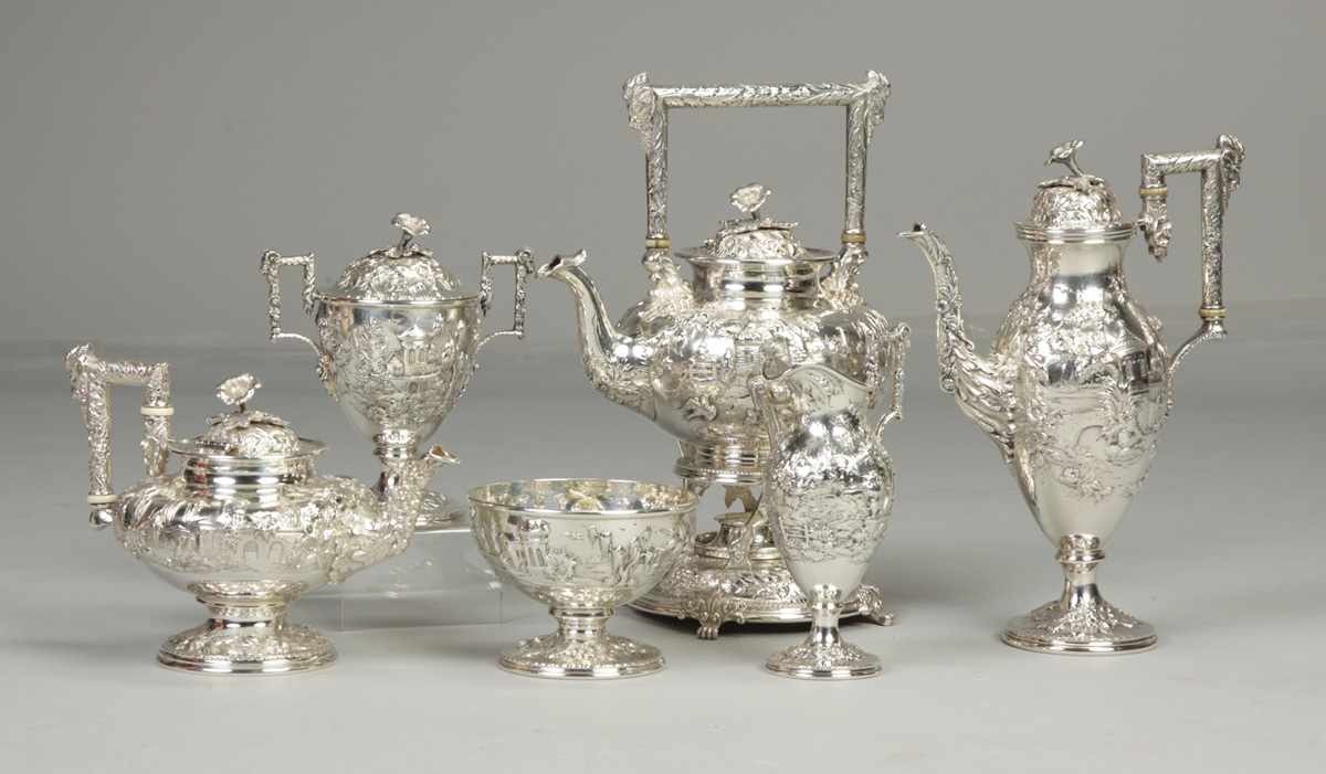 Appraisal: Fine Kirk Son Co Sterling Silver -Pc Tea Set W