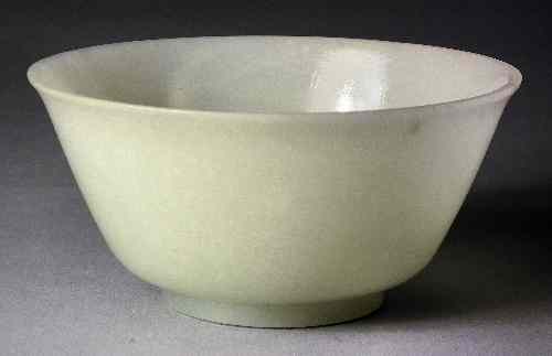 Appraisal: A Chinese white jade bowl ins mm diameter x ins