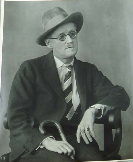 Appraisal: LARGE PHOTOGRAPH OF JAMES JOYCE image of James Joyce seated