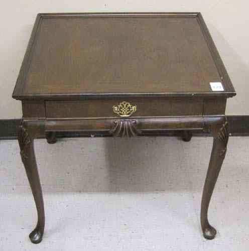 Appraisal: QUEEN ANNE STYLE LAMP TABLE Baker Furniture Co Allegan Holland