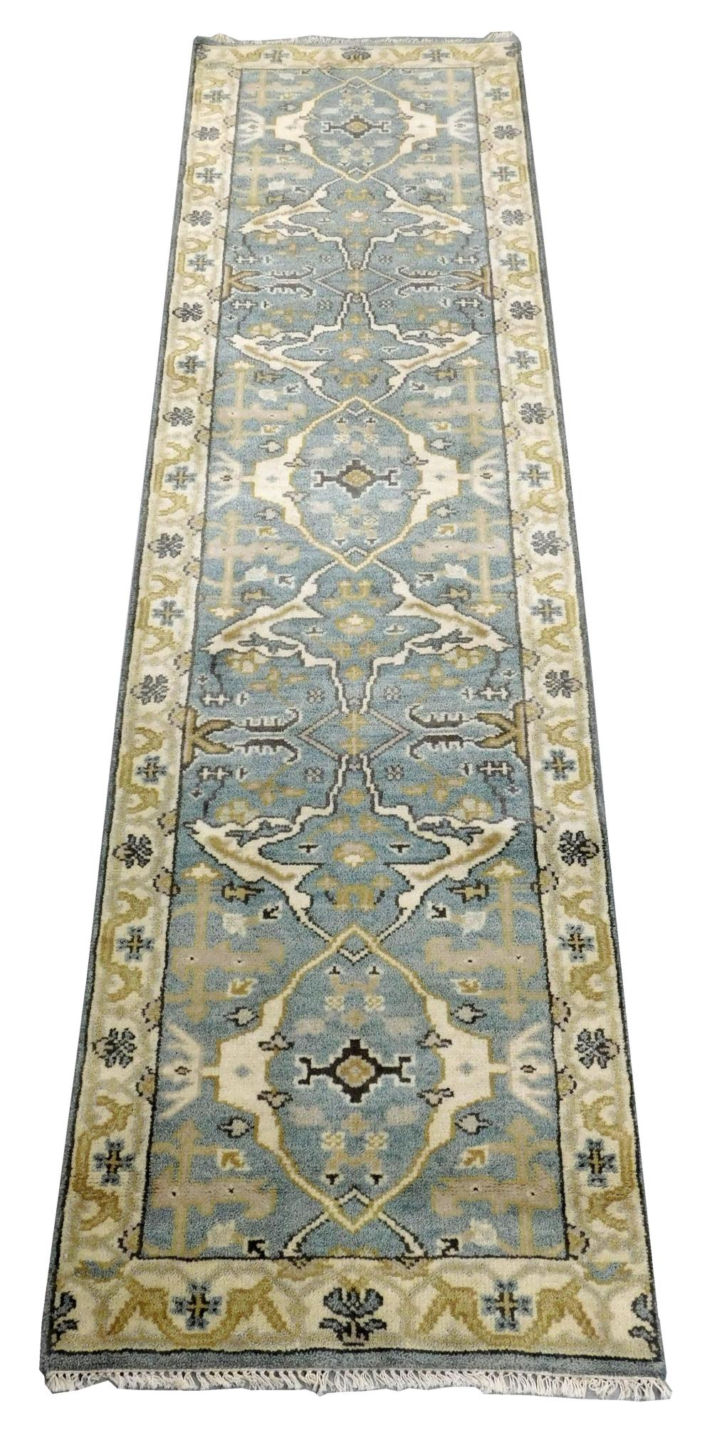 Appraisal: RUG Turkish Oushak runner ' x ' handmade wool analogous