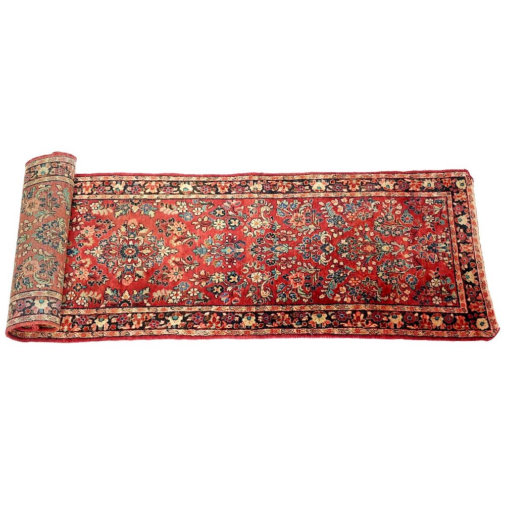 Appraisal: Oriental Runner Semi Antique Middle Eastern Oriental Runner Floral pattern