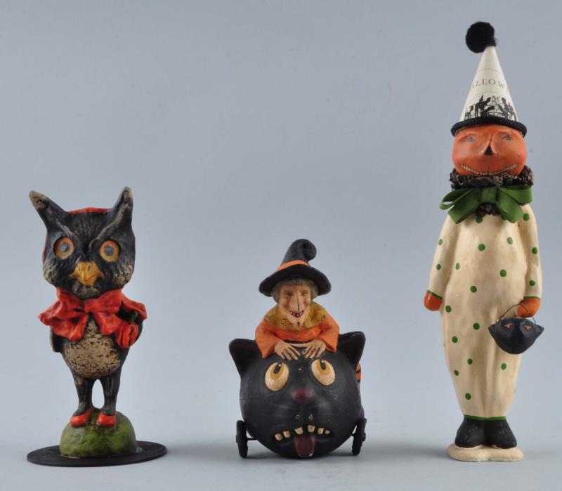 Appraisal: Lot Of Halloween Figures This lot includes a standing black