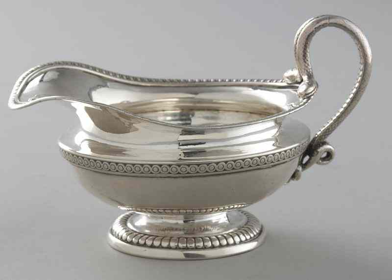 Appraisal: Paul Storr sterling silver creamerhaving a gadrooned rim and double