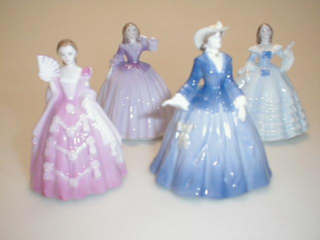 Appraisal: Four Coalport minuet figures titled Jodie Abigail Rosie and Holly