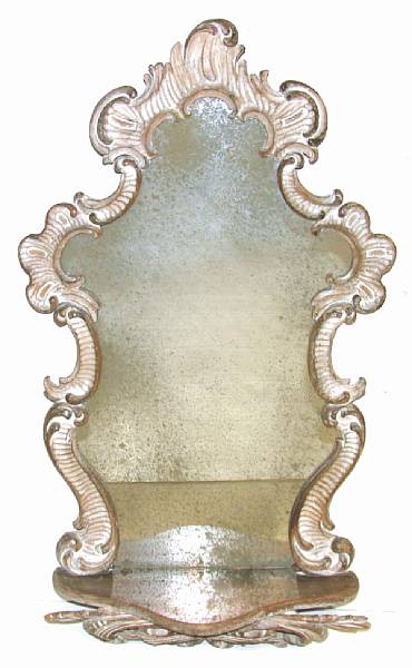 Appraisal: A Venetian Rococo style paint decorated mirror height in width