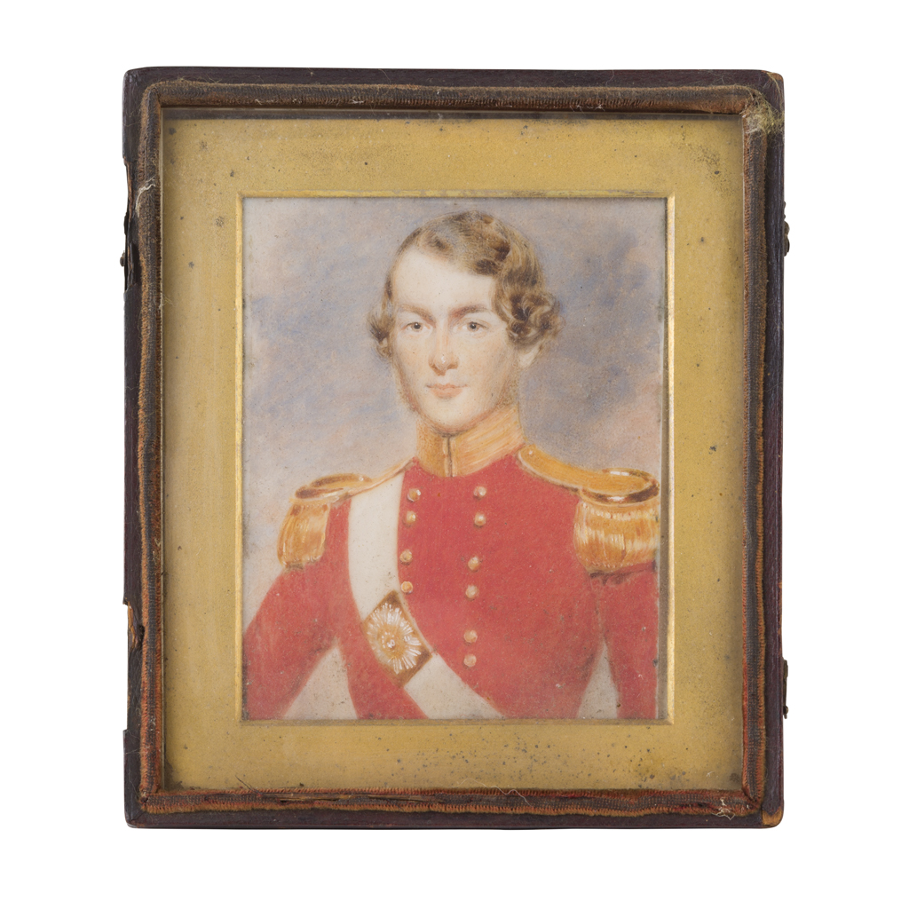 Appraisal: YPORTRAIT MINIATURE OF AN OFFICER OF THE TH ND SOMERSETSHIRE