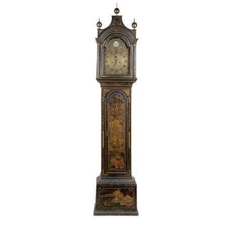 Appraisal: George III Green Japanned Tall Case Clock Estimate -