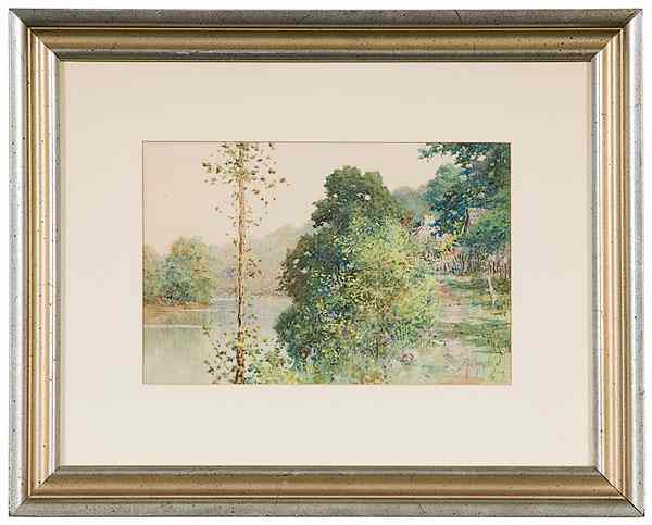 Appraisal: Paul Sawyier Kentucky - Kentucky River Scene Watercolor on paper