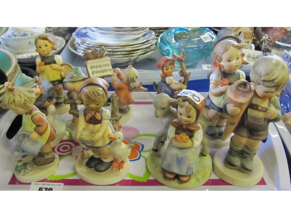 Appraisal: Eleven Hummel figures to include Good Friends Little Scholar Sister