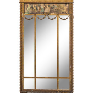 Appraisal: A Louis XVI Style Mirrored Giltwood Cabinet Late th Century