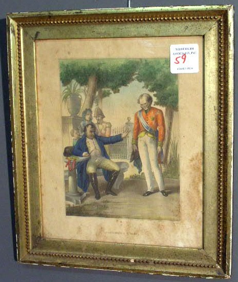 Appraisal: French print of Napoleon c in gilt frame Napoleone a