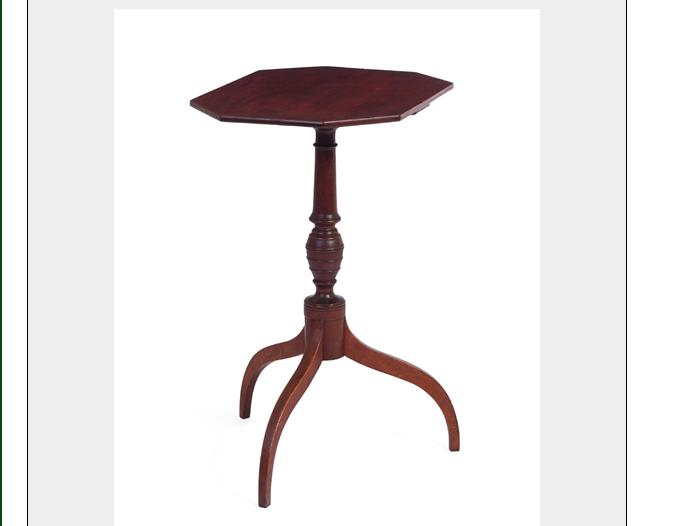 Appraisal: NEW YORK VARNISHED HARDWOOD CANDLESTAND The square top with clover-cut