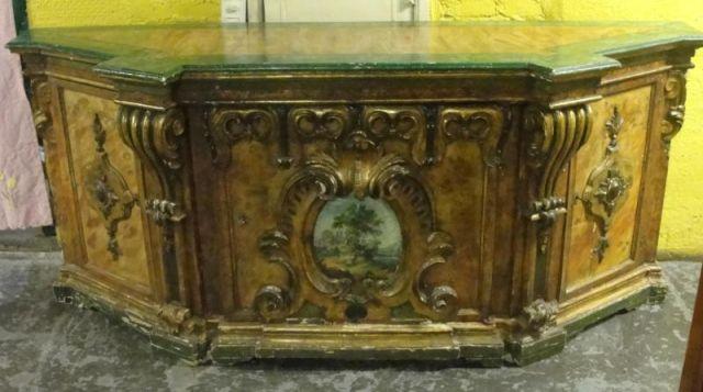 Appraisal: ITALIAN Baroque Cabinet Has good age but repainted From an