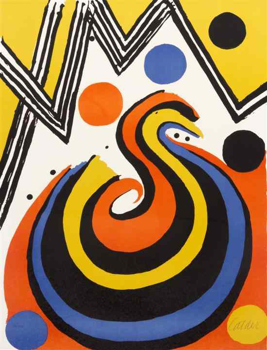 Appraisal: Alexander Calder American - Abstract Composition in Red Yellow Blue