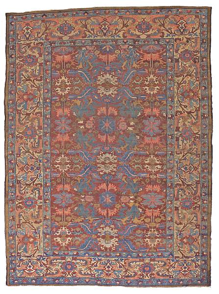 Appraisal: A Heriz carpet Northwest Persia circa size approximately ft x