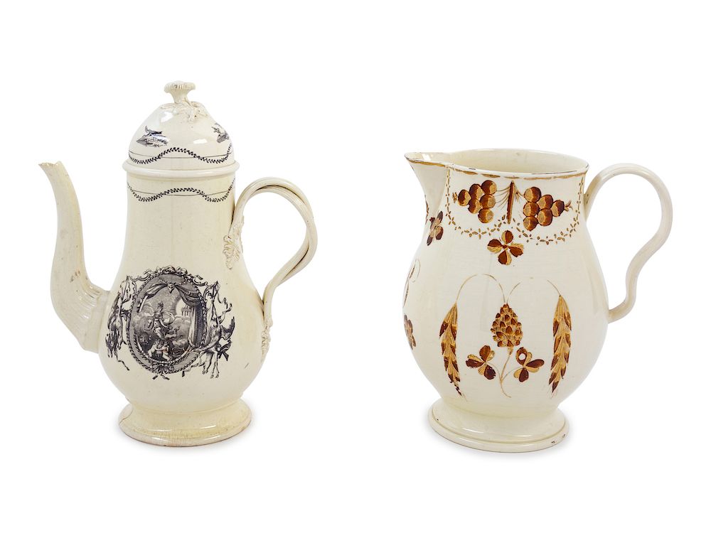 Appraisal: Two English Creamware Articles Two English Creamware Articles Circa comprising