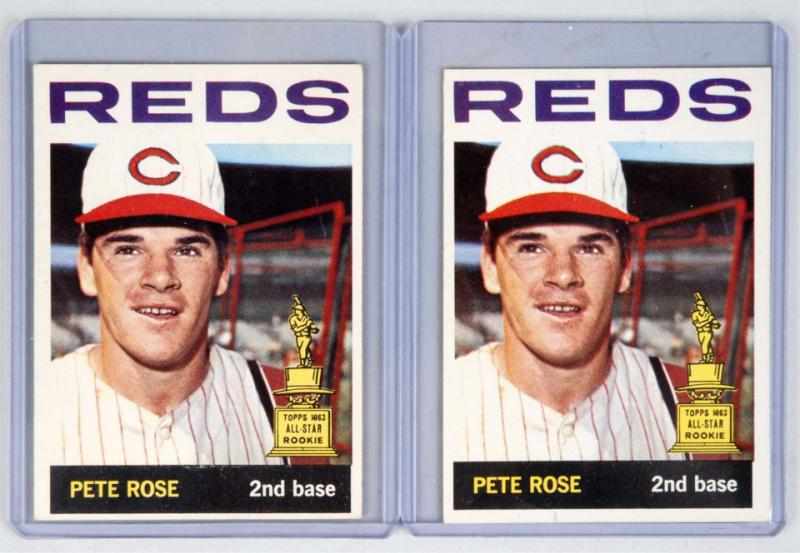 Appraisal: Lot of Topps Pete Rose Baseball Cards Both are no