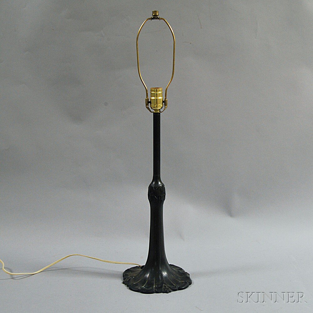 Appraisal: Bronze Table Lamp Base probably Pittsburg a single replaced socket