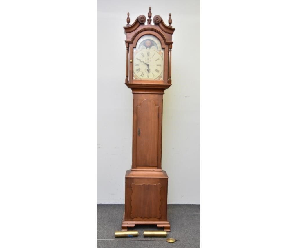 Appraisal: Tall case clock the dial signed 'John W Adams Lititz