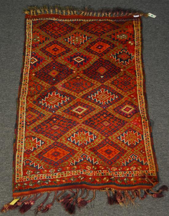 Appraisal: TURKISH KURD RUG circa feet inches x feet inches Provenance