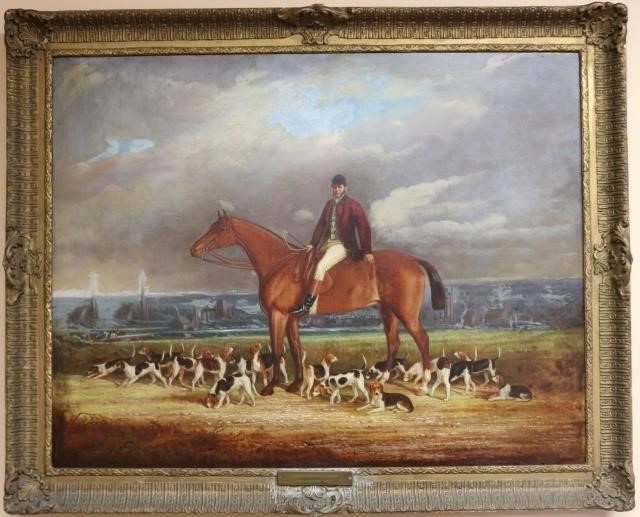 Appraisal: W GARLAND DIED UK OIL PAINTING ONCANVAS TITLED READY FOR