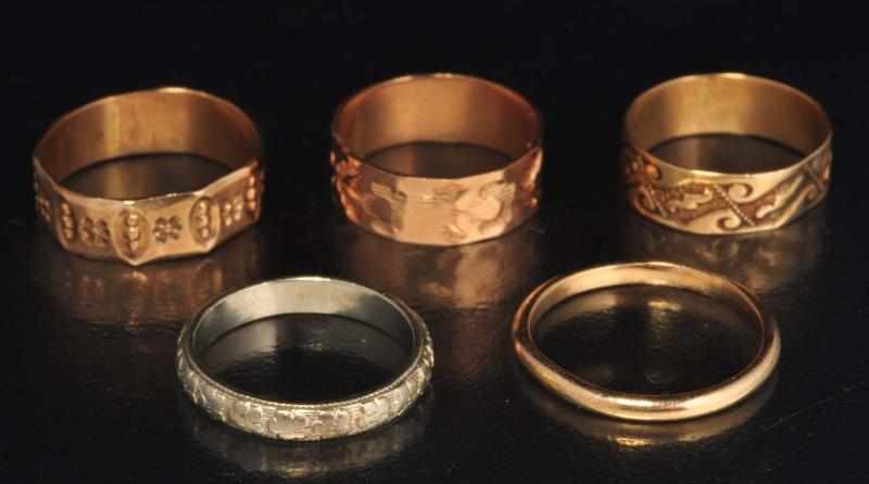 Appraisal: Lot of K Y Gold Baby Rings Description Weight dwt