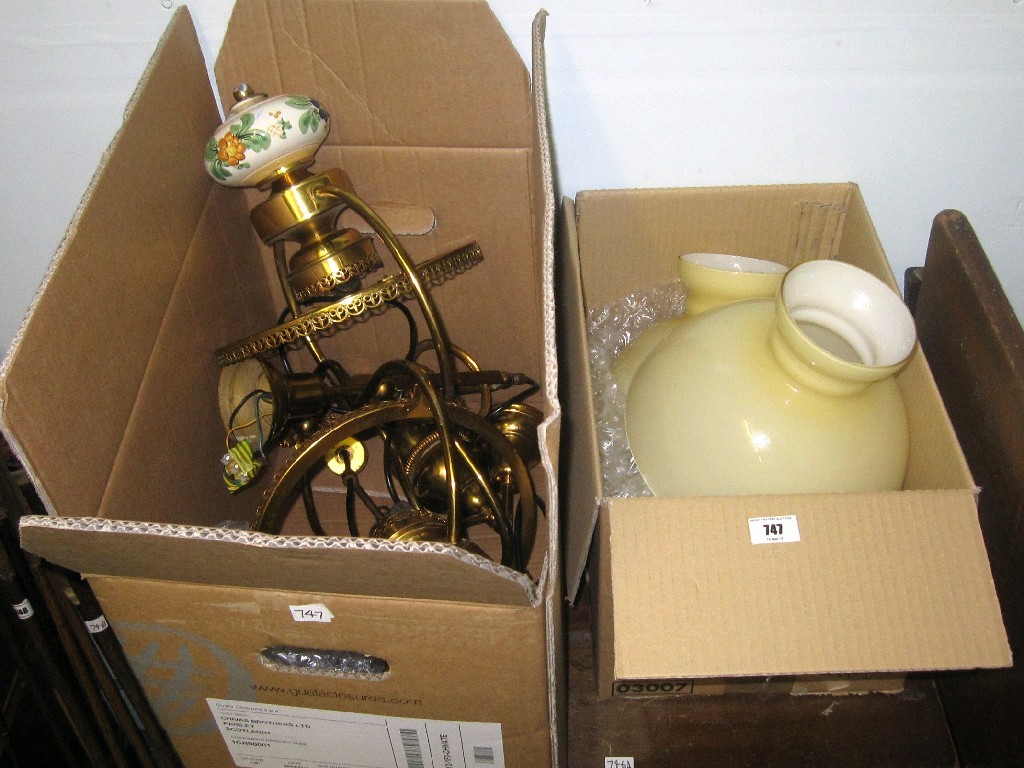 Appraisal: Pair of ceiling lights in two boxes