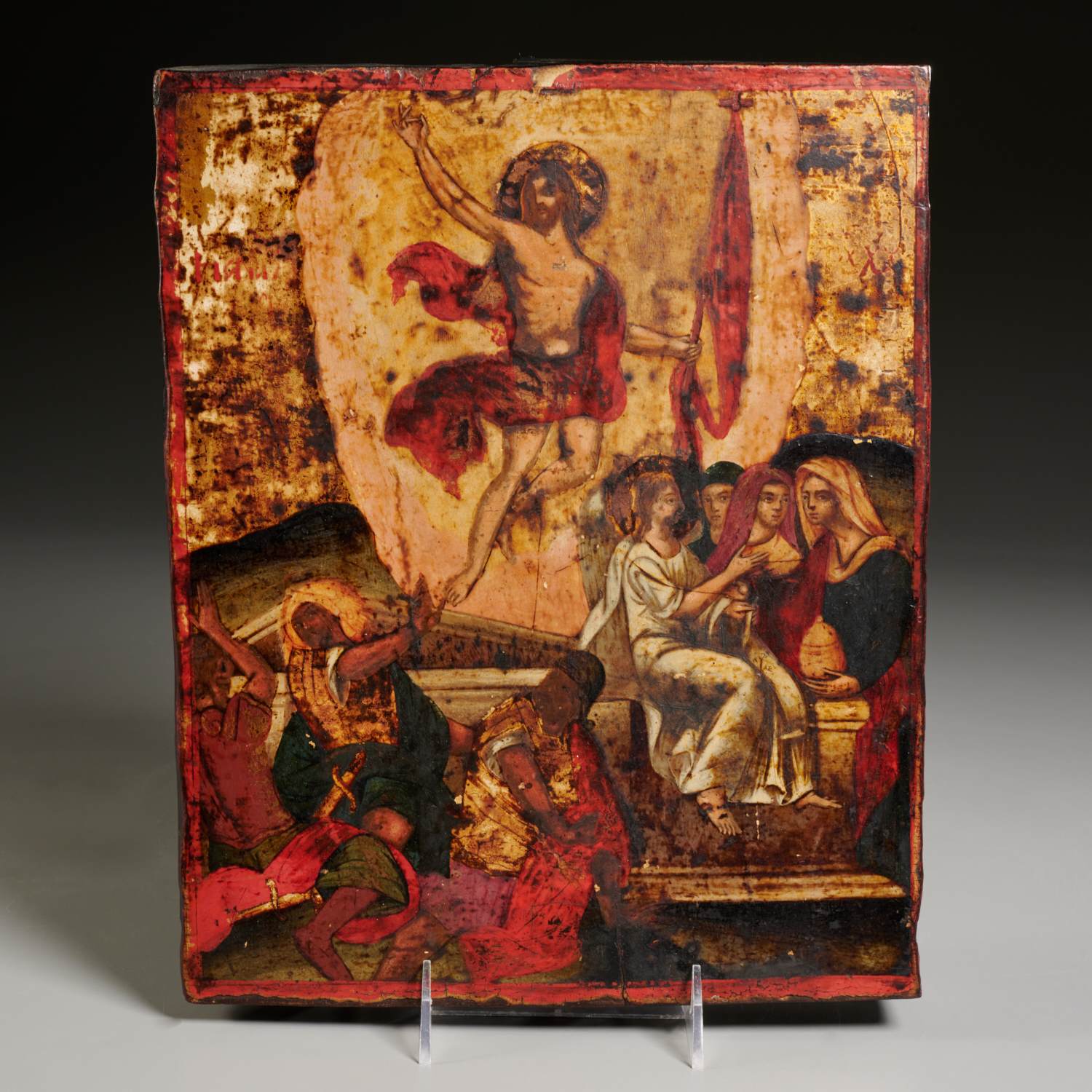 Appraisal: CONTINENTAL ALTARPIECE THE RESURRECTION OF CHRIST Likely th c or