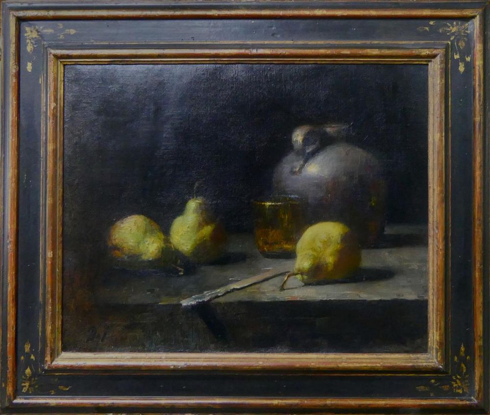 Appraisal: DAVID LEFFEL USA b PEARS STILL LIFE OIL David A