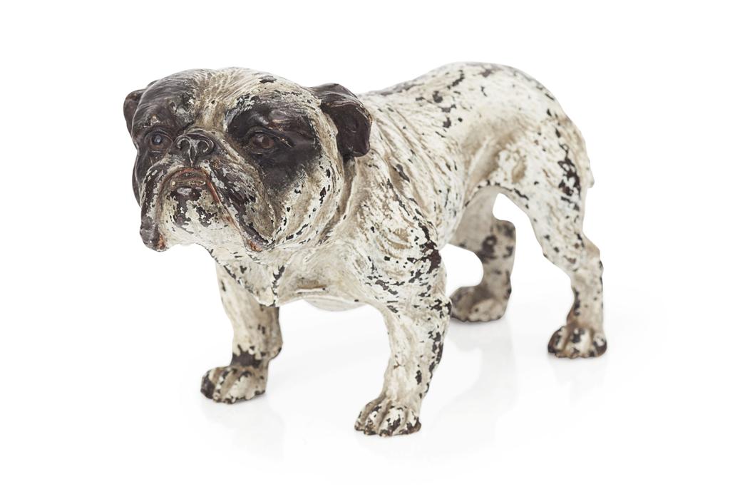 Appraisal: AUSTRIAN COLD PAINTED BRONZE BULLDOG LATE TH EARLY TH CENTURY